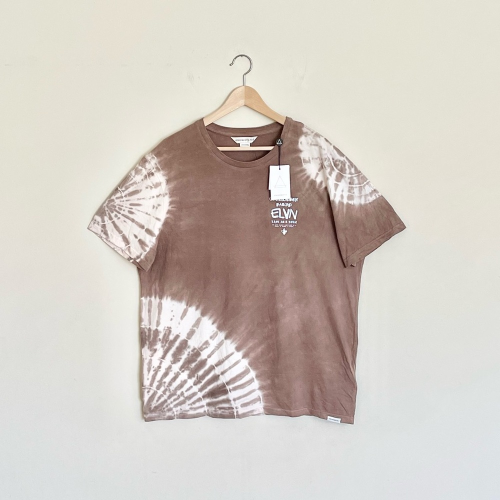 NEW Eleven Paris Life Is A Joke Deep Taupe Tie Dye Reflective T Shirt Men’s XXL